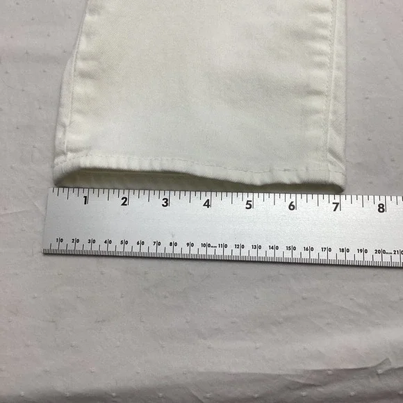 Talbots Heritage Straight Leg White Denim Jeans Womens Size 6 Classic Pants - Picture 5 of 10